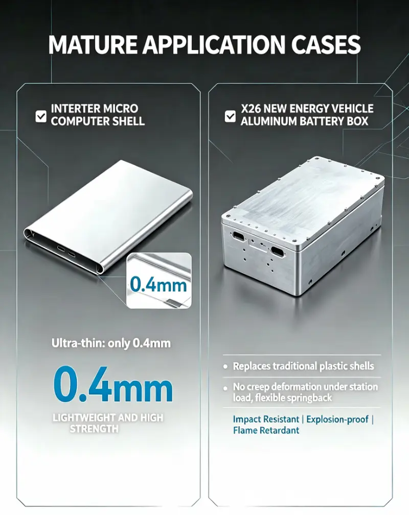 Alloggiamento della batteria in alluminio ad alta resistenza per nuove applicazioni energetiche